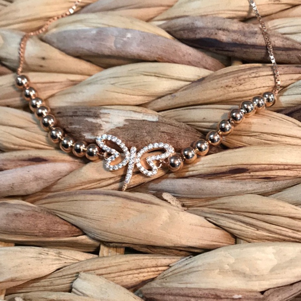 Rose silver bracelet